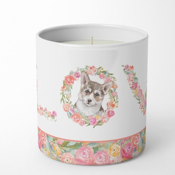Carolines Treasures 3.75 x 3.25 in. Unisex Corgi No.8 Love 10 oz Decorative Soy Candle WDK4380CDL - main